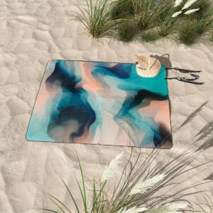 Marta Barragan Camarasa Abstract tidal waves Picnic Blanket - Deny Designs
