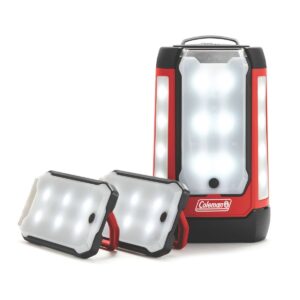 Coleman 3-Panel 600L LED Lantern - Red