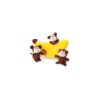 ZippyPaws - Zoo Friends Burrow, Interactive Squeaky Hide and Seek Plush Dog Toy - Monkey 'n Banana