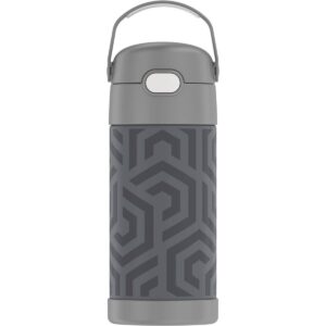 Thermos 12oz FUNtainer Water Bottle with Bail Handle - Gray Waves