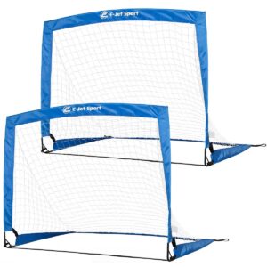 E-Jet Sports Portable 4' Fiberglass Soccer Goals - Set of 2