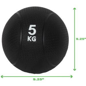 Mind Reader Medicine Ball, Black, 5 kg/11 lb.