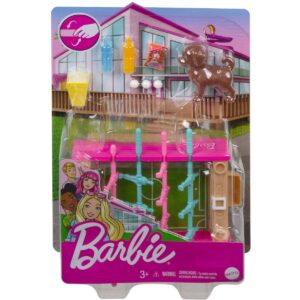 Barbie Mini Game Night Theme Foosball Table Accessory Set