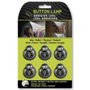 Button Lamp Adhesive LED Utility Light - 6pk