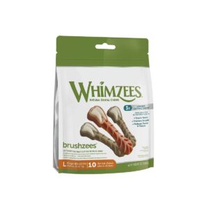 WHIMZEES Brushzees Value Bag Large Dental Dog Treats - 21.2oz