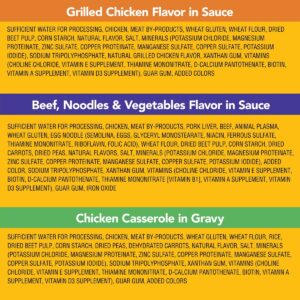 Pedigree Pouch Choice Cuts In Gravy Wet Dog Food Grilled Chicken, Beef & Chicken Casserole - 3.5oz/18ct Variety Pack
