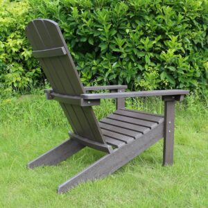 Lakeside Faux Wood Adirondack Outdoor Portable Chair Espresso - Merry Products