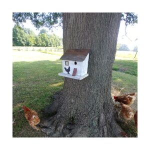 Home Bazaar HBA-1012 Handcrafted Freestanding Cumberland Chicken Coop Hen House Birdhouse for Wrens, Finches, Chickadees, and More