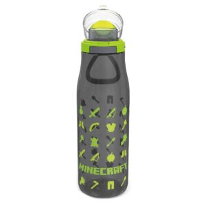 Minecraft 25oz Plastic Kiona Water Bottle with Straws - Zak Designs