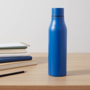20oz Stainless Steel Vacuum Water Bottle Solid Matte Blue Dolphin - Room Essentials™