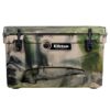 Elkton Outdoors ELK-ICE-45CAMO Heavy Duty Rotomolded Portable 45 Quart Commercial Grade Insulated Hardside Ice Chest Beverage Cooler, Camo
