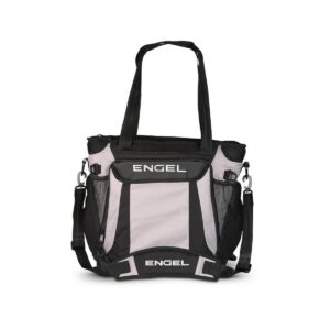Engel ENGCB2-GRAY 23 Quart Lightweight High Performance Insulated Water Resistance Soft Sided Collapsible Backpack Cooler Bag with Handles, Light Grey
