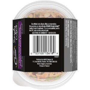 Cesar Simply Crafted Wet Dog Food with Chicken, Duck, Pumpkin, Potato & Green Beans - 1.3oz