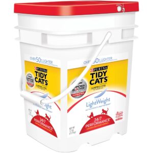 Purina Tidy Cats Light Weight Dust Free Clumping Cat Litter LightWeight 24/7 Performance Multi Cat Litter - 17lb Pail
