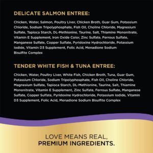 Sheba Perfect Portions Paté In Natural Juices Premium Wet Cat Food Salmon & White Fish Entrée - 2.6oz/12ct Variety Pack