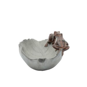 13" Resin Bird Feeder with Frogs Gray - Sagebrook Home