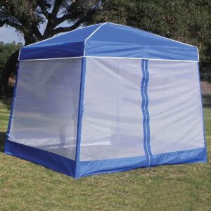 Z-Shade 10' x 10' Horizon Angled Leg Shade Canopy Shelter with Screenroom Walls