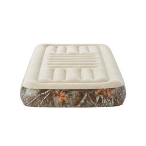 RealTree Edge Camo Lumbar Zone Support 10" Outdoor Air Mattress with Hands-Free Electric Pump - Twin