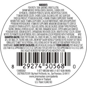 Meow Mix Savory Morsels with Ocean Whitefish & Tuna In Gravy Wet Cat Food - 2.75oz