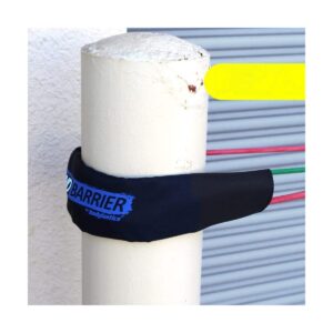 Bodylastics 22 Inch Barrier Nylon Protector Sleeve for Resistance Bands Versatile Workouts with Interior Padding and Reliable Velcro, Black