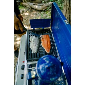 Stansport Propane Stove and Grill Combo Piezo Ignition Blue