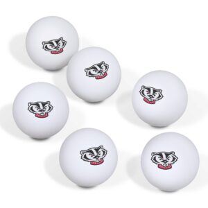 NCAA Wisconsin Badgers Table Tennis Balls 6pk