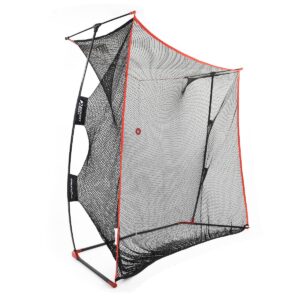 Rukket Sports 3-Piece Home Golf Swing Training Aid Kit with 9 x 7-Foot Net, Floating Hitting Target & Convenient Carry Bag