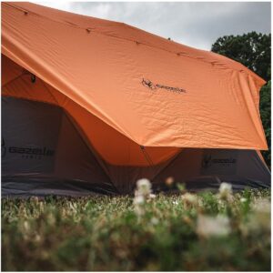 Gazelle GT800SS T8 Extra Large 4 to 8 Person Capacity Family Portable Instant Pop Up Outdoor Shelter Camping Hub Tent, Orange