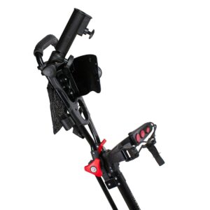Northlight 48" Black Easy Folding 3 Wheel Golf Bag Push Cart