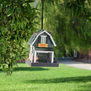 Alpine 9" Farm Store Wood Bird Feeder