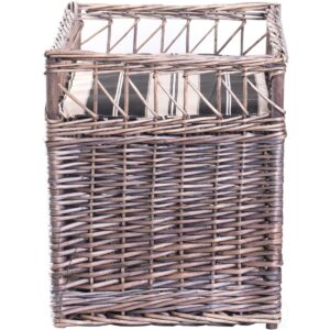 Two-level Willow Pet House with Soft Fabric Cushion For Cat or Dog, Grey