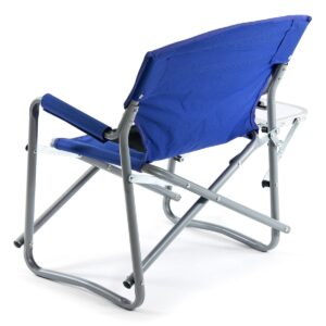 SlumberTrek 3053278VMI Junior Outdoor Portable Kids Director Chair with Side Folding Table for Camping, Beach, and Sporting Events, Blue