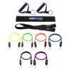 Bodylastics Max Tension 10 Piece Full Body Exercise Equipment Set with Anti Snap Weight Resistance Bands, Handles, Nylon Protector Sleeve, and Anchors