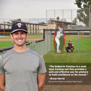 GoSports XTRAMAN Reversible Softball Dummy Batter Pitching Accuracy and Safety Aid Training Mannequin Net