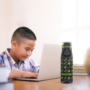 Minecraft 25oz Plastic Kiona Water Bottle with Straws - Zak Designs