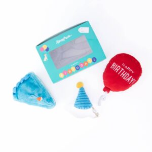 ZippyPaws Display Birthday Box Dog Toy - 3pk