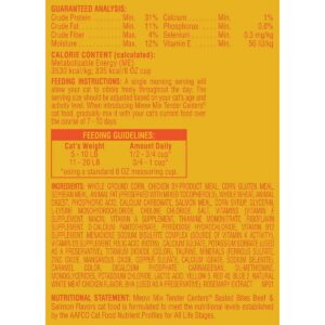 Meow Mix Tender Centers with Basted Bites with Flavors of Beef & Salmon Adult Complete & Balanced Dry Cat Food - 3lbs