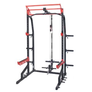 Sunny Health & Fitness Lat Pull Down Attachment Pulley System for Power Racks