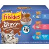 Purina Friskies Gravy Sensations Wet Cat Food Seafood Pouches with Tuna, Salmon & Whitefish - 3oz/12ct Variety Pack