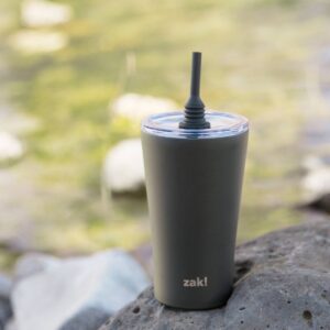 Zac Designs 20oz Stainless Steel Double Wall Vacuum Tumbler Charcoal