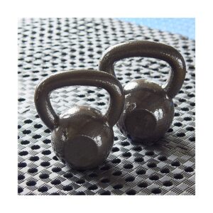 Everyday Essentials 15 Pound Full Body Fitness Exercise Strength Training Free Weight Kettlebell Weight Equipment for Home and Gym Workouts