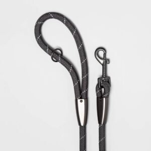 Reflective Rope Dog Leash - Gray - Boots & Barkley™