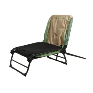 Kamp-Rite Original Portable Durable Cot, Converts into Cot, Chair, or Tent w/ Easy Setup, Waterproof Rainfly & Carry Bag Included, Green/Tan
