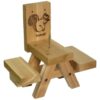 Woodlink Wooden Mini Picnic Table 1 Ear Corn Cob Squirrel Feeder Feeding Station with Mounting Hardware