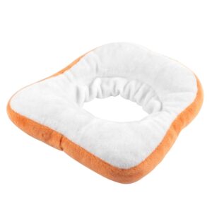 Cat Dog Surgery Recovery Collar, Bread Toast Wound Healing Protective Elizabethan Soft Pet Neck Cone Adjustable (Large, Neck Size 28-34cm)