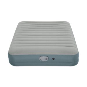 Bestway AlwayzAire Gray 14 Inch Indoor Outdoor Camping Inflatable Air Mattress Bed with Rechargeable USB Electric Built In Pump, Queen