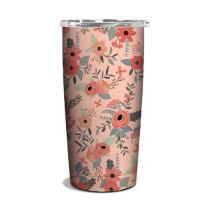 OCS Designs 17oz Stainless Steel Tumbler Secret Garden Floral Pink