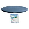 Intex 13 Foot Easy Set Rope Tie PVC Pool Cover w/ Type A/C Filter Cartridges