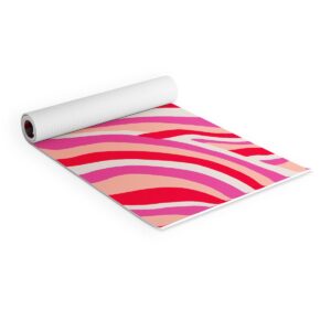 Sunshinecanteen Pink Zebra Stripes (6mm) 24" x 70" Yoga Mat - Society6