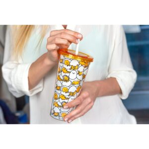 Seven20 Sanrio’s Gudetama 20 Oz Insulated Tumbler With Lid & Straw